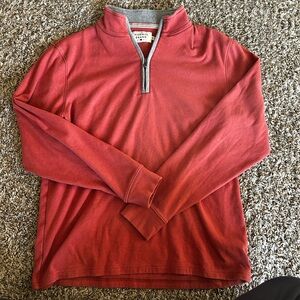 The Normal Brand Men's Red Zip-Up Sweater